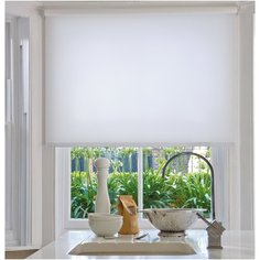 Рулонная штора Эскар миниролло Однотонные (белый), 62х170 см