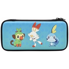 HORI Защитный чехол Hard Pouch Pokémon Sword & Shield Edition для консоли Nintendo Switch (NSW-219U) красный/голубой