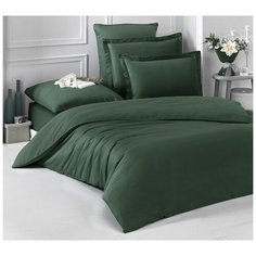 Постельное белье евростандарт KARNA Loft 2986, сатин, 50 х 70 и 70 х 70 см, зеленый