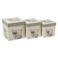 Набор подарочных коробок Yiwu Youda Import and Export Весенняя палитра, 3 шт. бежевый