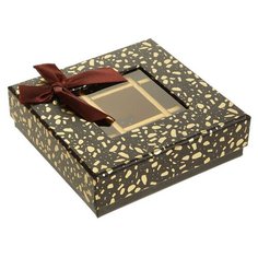 Коробка подарочная Yiwu Zhousima Crafts 2489478 - 80 13.5 х 4 х 13.5 х см коричневый