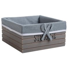 Доляна Корзина для хранения Storage, 23 х 23 х 11 см серый