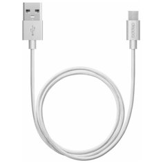 Кабель Deppa Alum USB - microUSB 1.2 м, серебро