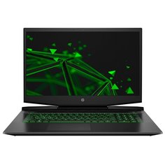 Ноутбук HP PAVILION 17-cd1 (/17.3"/1920x1080)079ur (Intel Core i5 10300H 2500MHz/17.3"/1920x1080/8GB/256GB SSD/1000GB HDD/NVIDIA GeForce GTX 1660 Ti MAX-Q 6GB/DOS) 2Z7Q5EA, темно-серый/зеленый хромированный логотип