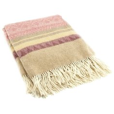 Плед Incalpaca перуанский PP-58 из шерсти альпака и мериноса 150x200 см, бежевый
