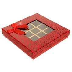 Коробка подарочная Yiwu Youda Import and Export 2489483 21 х 21 х 4 см красный