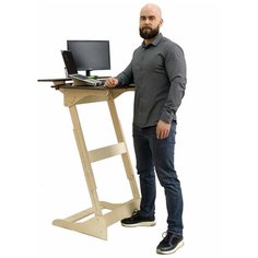 Стол для работы стоя "Добрыня" с регулировкой высоты и наклона столешницы, на рост 150-190 см ЖивиСтоя