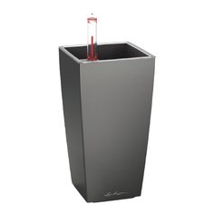 Кашпо LECHUZA с автополивом Mini Cubi 9,5 х 9,5 х 18,5 см антрацит