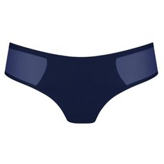 Marc & Andre Трусы бразильяна средней посадки с сетчатыми вставками, размер XS(34), синий