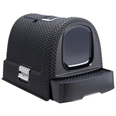 Туалет-домик для кошек CURVER PetLife 51х39х40 см темно-серый