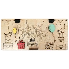 Конверт для денег "Happy Birthday" Wood M