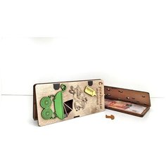 Деревянный конверт для денег "С рождением малыша" / Конверт для денег деревянный / Купюрница Wood M