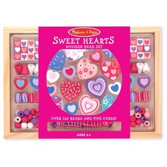 Melissa&Doug,"Творчество" Н-р Бусин "Сердечки" - розовый