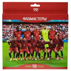 Фломастеры Hatber "Футбол" 18 цветов