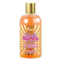 7DAYS Гель для тела увлажняющий DISCO QUEEN /04 Exotic fruit, шиммер, блестки, питание, сияние 300 мл