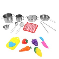 МИНИ КУХНЯ Набор металлической посуды "Повар" 15 предметов №SL-0962E 2291262 Сима ленд