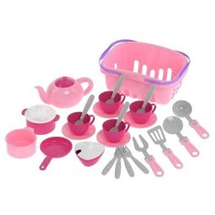 Набор игрушечной посуды в корзинке Technok Toys, 29 предметов ТехноК