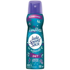 Lady Speed Stick дезодорант-антиперспирант, спрей, Limitless, 150 мл