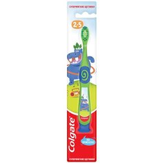 Зубная щетка Colgate супермягкая 2-5 лет, зеленый