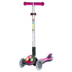 Детский городской самокат Funny Jaguar MS-945 Glow FL, розовый