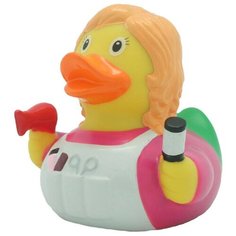 Игрушка для ванной FUNNY DUCKS Парикмахер уточка (2047) желтый/розовый