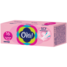 Ola! тампоны Super Plus Шелковистая поверхность, 4 капли, 16 шт.