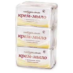 Крем-мыло Невская Косметика Натуральное с протеинами шелка, 90 г, 6 шт.