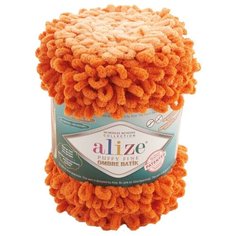 Пряжа Alize Puffy Fine Ombre Batik, 500 г, 73 м, 7296 оранжевый