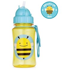 Поильник с трубочкой SKIP HOP Zoo Straw Bottle, 350 мл bee