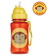 Поильник с трубочкой SKIP HOP Zoo Straw Bottle, 350 мл monkey