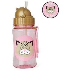 Поильник с трубочкой SKIP HOP Zoo Straw Bottle, 350 мл leopard