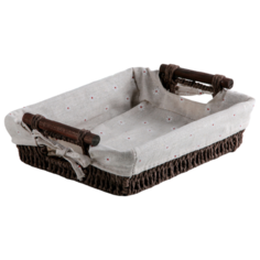 Доляна Корзина для хранения Лужайка 29х22х7 см коричневый