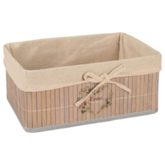 Доляна Корзина для хранения Вуд 33х23х14,5 см серый