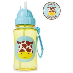 Поильник с трубочкой SKIP HOP Zoo Straw Bottle, 350 мл Giraffe