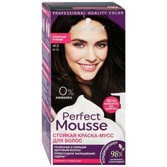 Schwarzkopf Perfect Mousse Стойкая краска-мусс для волос, 413, Серебристый угольный
