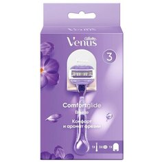 Venus Бритвенный станок с 3 сменными лезвиями ComfortGlide + подставка