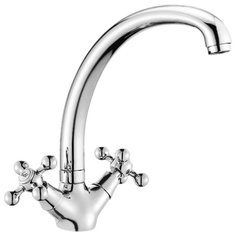 Смеситель Haiba HB19 HB4719 для кухни двуручковый с высоким поворотным изливом