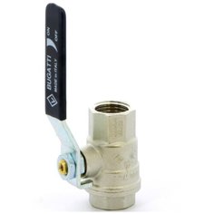 Кран шаровый Bugatti Oregon 300 (арт.301). Латунь. Полнопрох, ВР-ВР 1/2", ручка - рычаг из стали