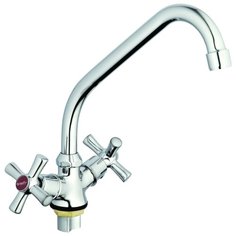 Смеситель G-Lauf QFR4-A722 для кухни двуручковый с поворотным изливом