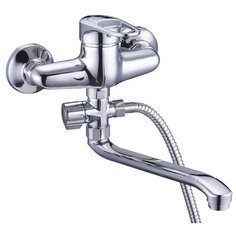 Смеситель G-Lauf KLO6-C048 для ванны одноручковый с изгонутым поворотным изливом