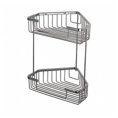 HAIBA Полка угловая (решетка) для ванной подвесная металлическая, хром