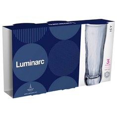 Набор стаканов высоких АЙСИ Сияющий графит 400мл 3шт Luminarc