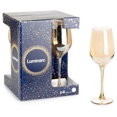 Набор бокалов на ножке Золотой мед 350мл 4шт Luminarc