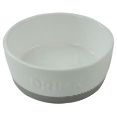 Миска для животных Foxie Drink белая керамическая 14х5,5 см 360мл
