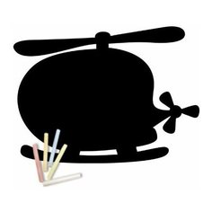 Магнитная меловая доска Doski4you Вертолет для рисования на холодильник + мел / детская грифельная черная
