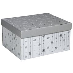 Коробка подарочная Дарите счастье Зимнее утро 31.2 х 16.1 х 25.6 см белый