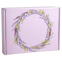 Коробка подарочная Дарите счастье Лаванда 27 × 21 × 9 см сиреневый