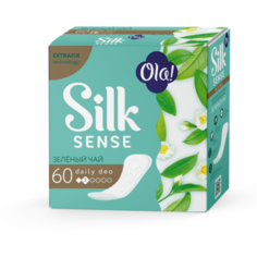 Ola! прокладки ежедневные Silk Sense Daily Deo Зеленый чай, 2 капли, 60 шт.