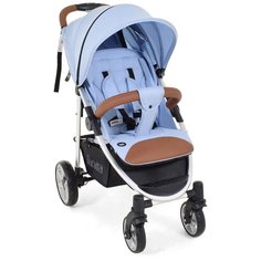 Прогулочная коляска Nuovita Corso, azurro/argento, цвет шасси: серебристый