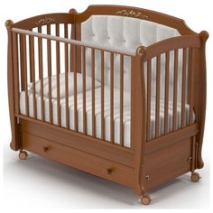 Кроватка Nuovita Furore (качалка), продольный маятник темный орех